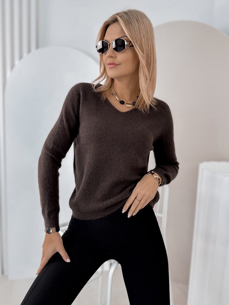 SWETER MONTCLAIR BRĄZOWY