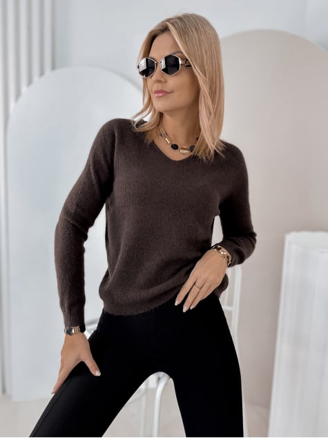 SWETER MONTCLAIR BRĄZOWY