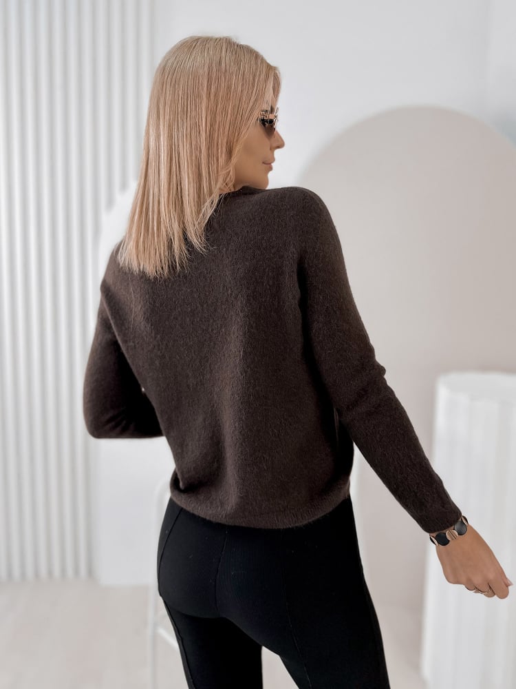 SWETER MONTCLAIR BRĄZOWY