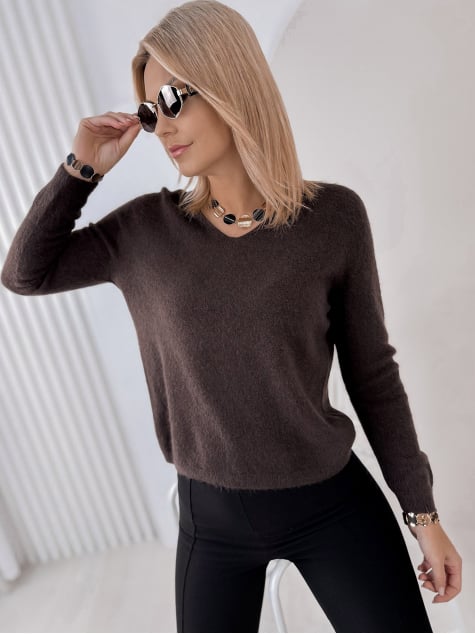 SWETER MONTCLAIR BRĄZOWY