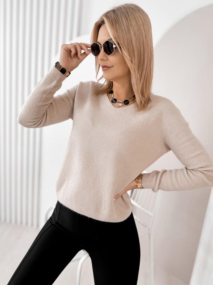 SWETER MONTCLAIR BEŻOWY