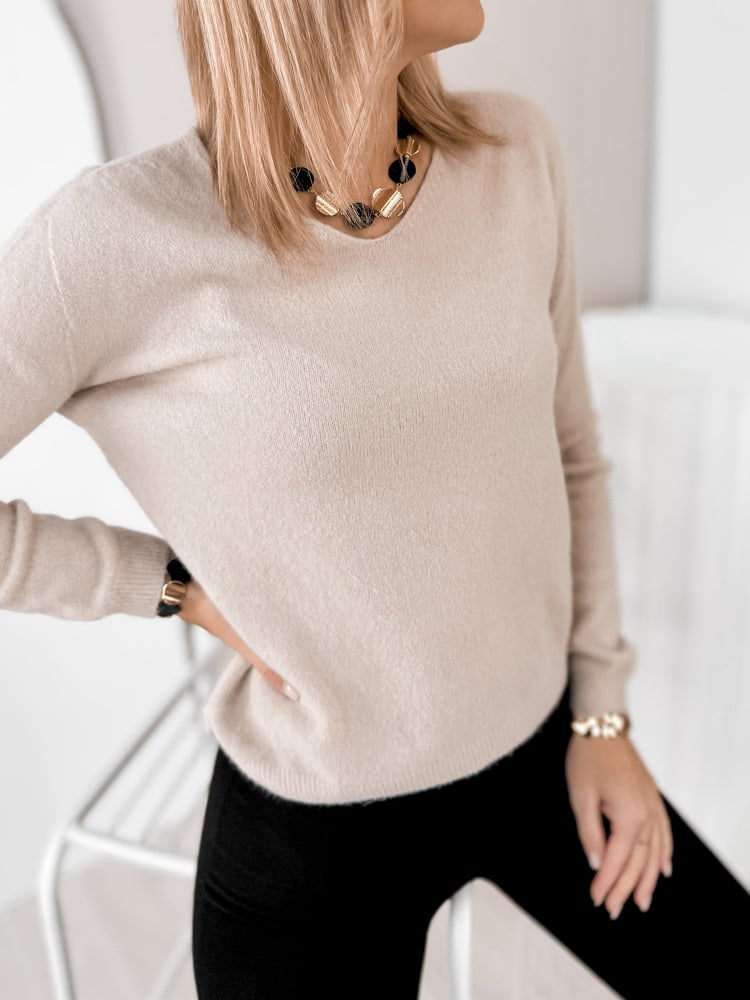 SWETER MONTCLAIR BEŻOWY