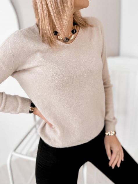 SWETER MONTCLAIR BEŻOWY