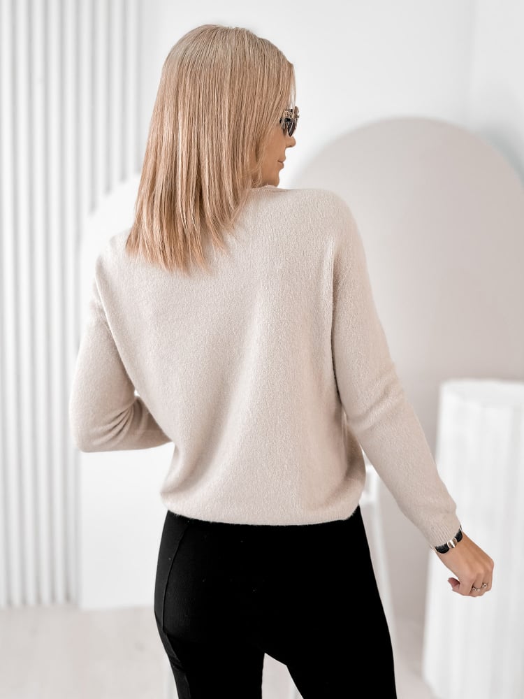 SWETER MONTCLAIR BEŻOWY