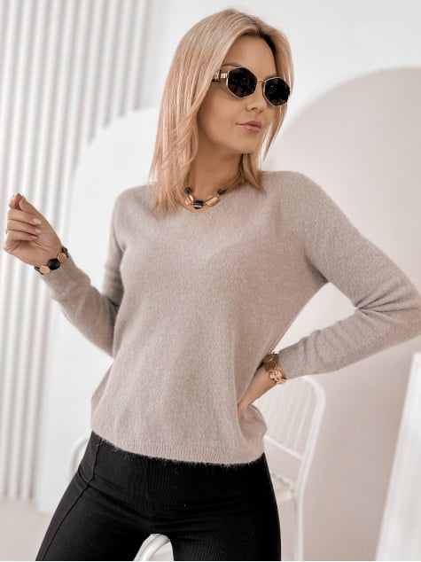 SWETER MONTCLAIR CIEMNOBEŻOWY