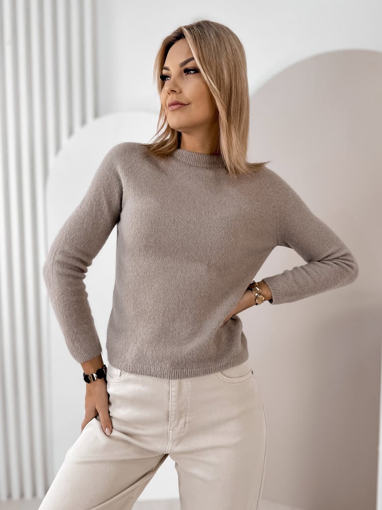 SWETER HARTFIELD CIEMNOBEŻOWY