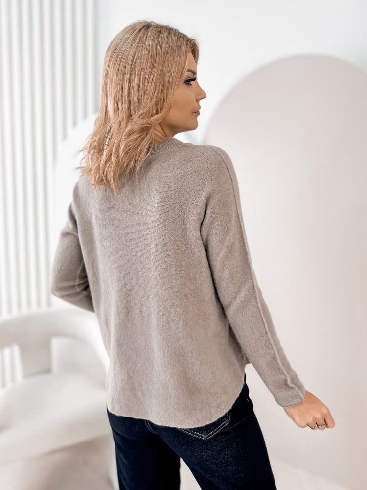 SWETER MONTROSE CIEMNOBEŻOWY