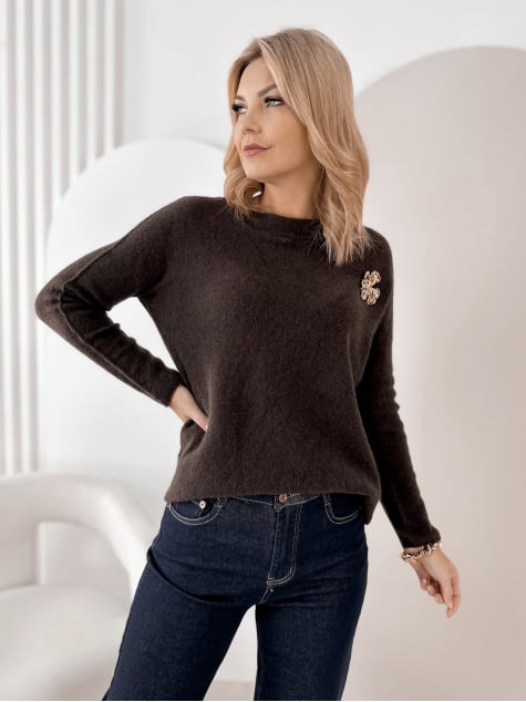 SWETER MONTROSE BRĄZOWY