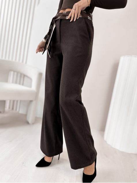 SPODNIE SZTRUKSOWE ENCINAR BRĄZOWE