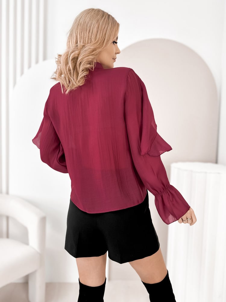 KOSZULA CELLONI BORDOWA