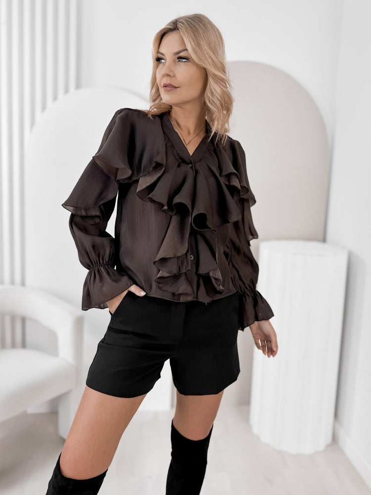 KOSZULA CELLONI BRĄZOWA