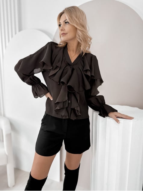 KOSZULA CELLONI BRĄZOWA