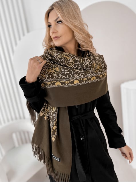 SZAL VERMILLE ZŁOTO-BRĄZOWY