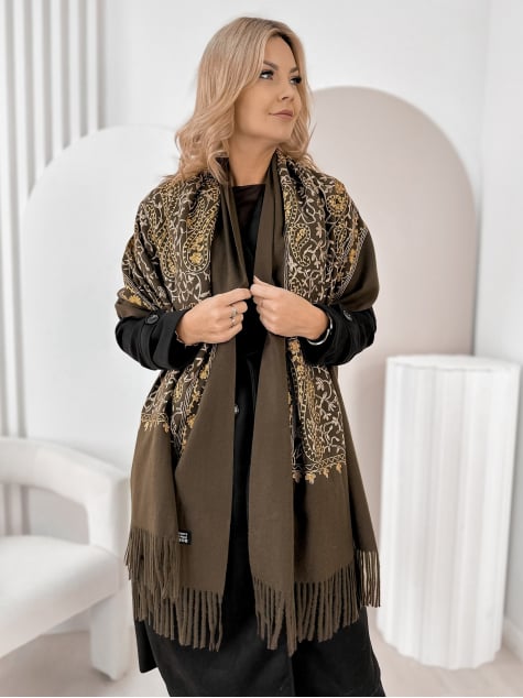 SZAL VERMILLE ZŁOTO-BRĄZOWY