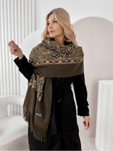 SZAL VERMILLE ZŁOTO-BRĄZOWY