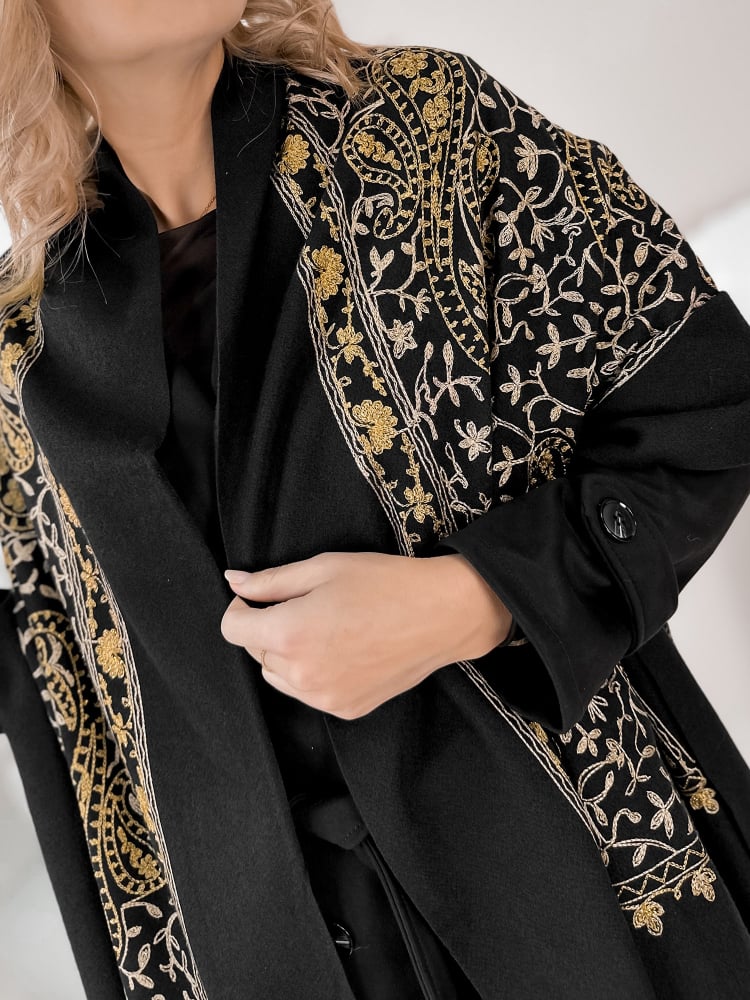 SZAL VERMILLE ZŁOTO-CZARNY