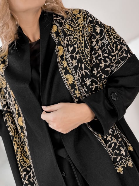 SZAL VERMILLE ZŁOTO-CZARNY