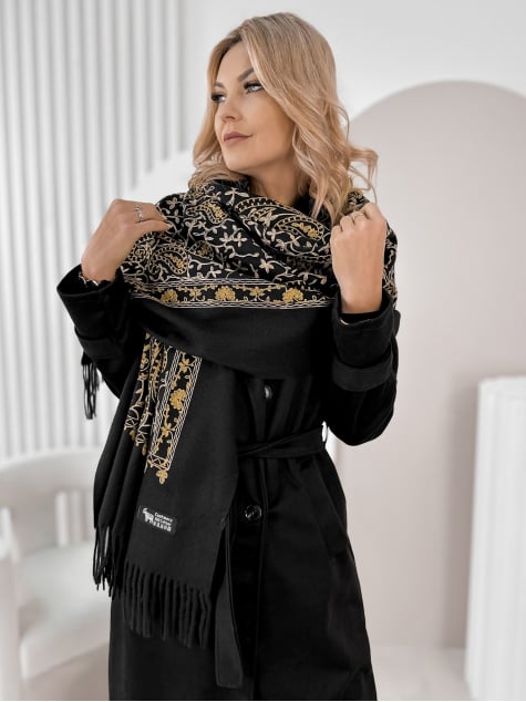 SZAL VERMILLE ZŁOTO-CZARNY
