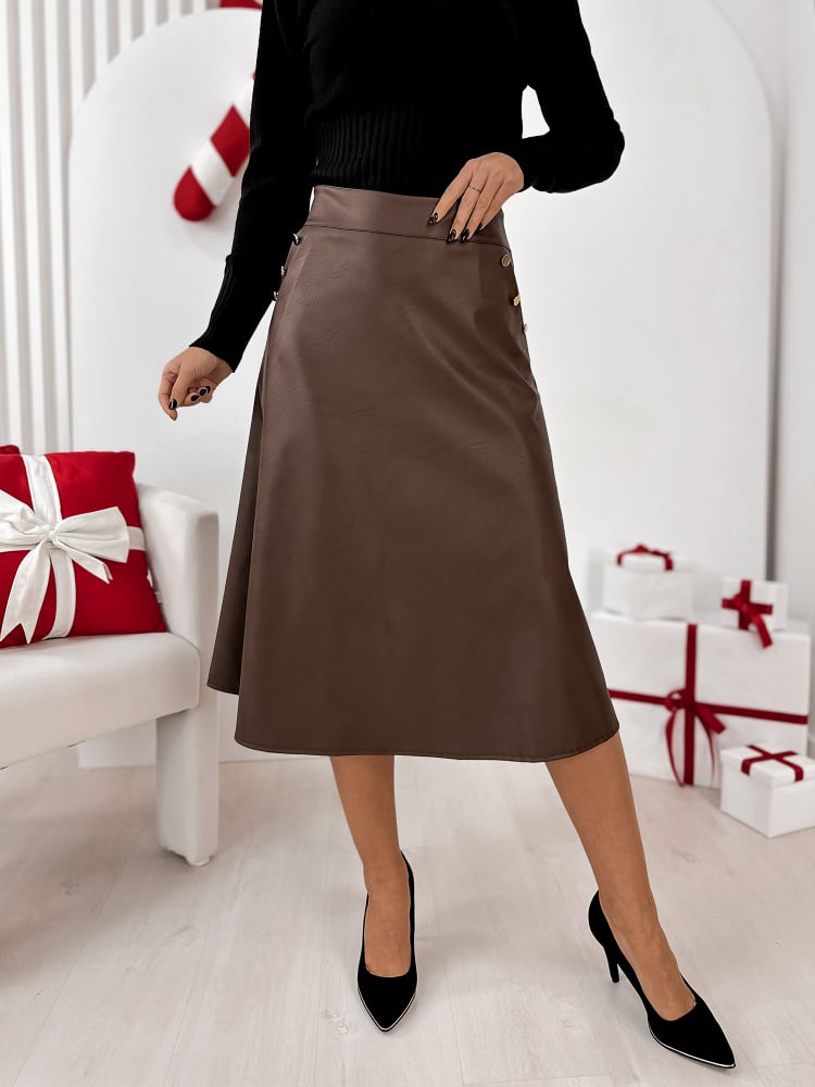 SPÓDNICA GALLIPOLI BRĄZOWA