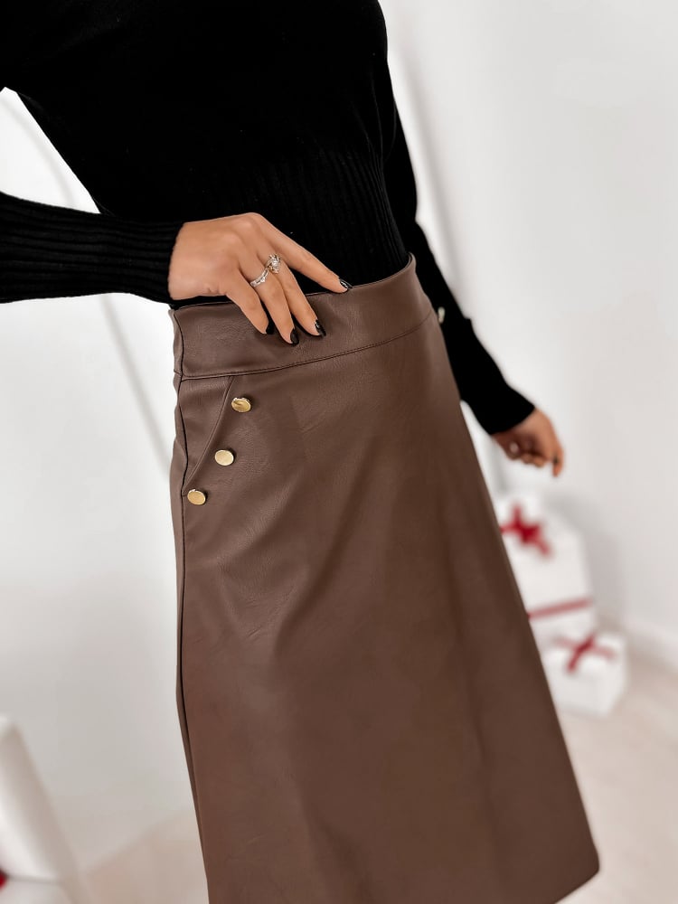 SPÓDNICA GALLIPOLI BRĄZOWA