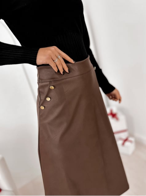 SPÓDNICA GALLIPOLI BRĄZOWA