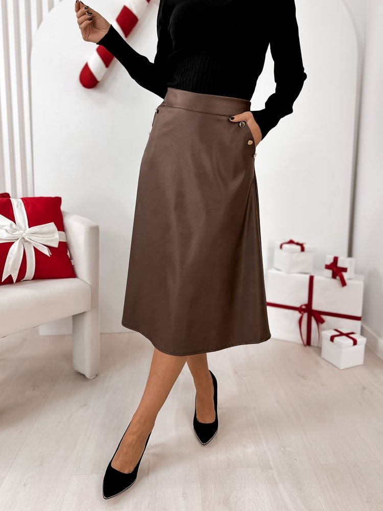 SPÓDNICA GALLIPOLI BRĄZOWA