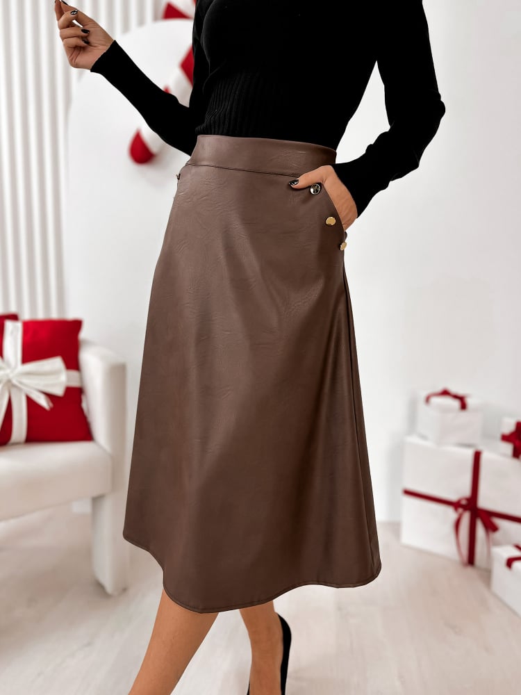 SPÓDNICA GALLIPOLI BRĄZOWA