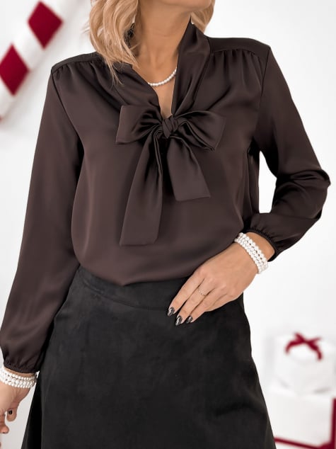 BLUZKA REGGIO CIEMNOBRĄZOWA