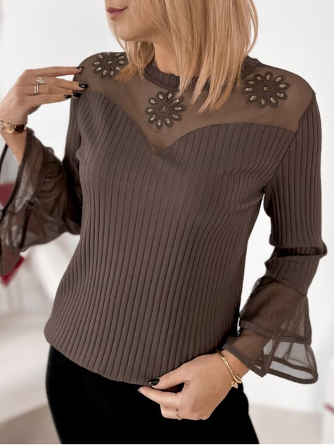 BLUZKA CASSIANO BRĄZOWA