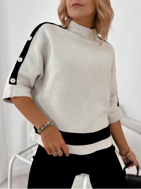 SWETER DALORIA BEŻOWY