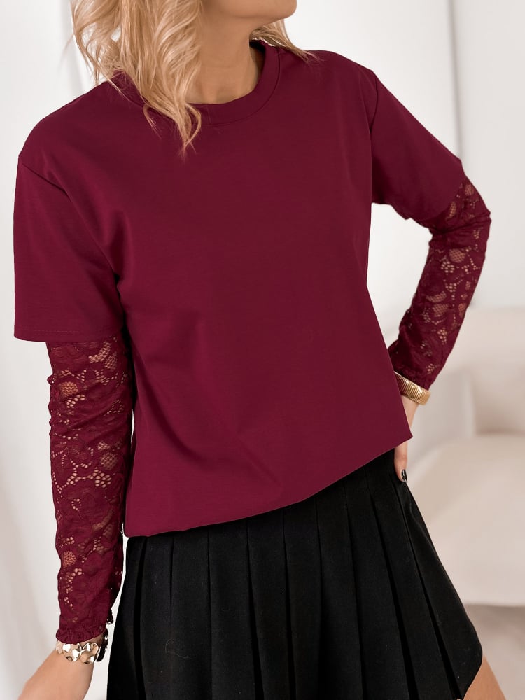 BLUZKA GELLATO BORDOWA