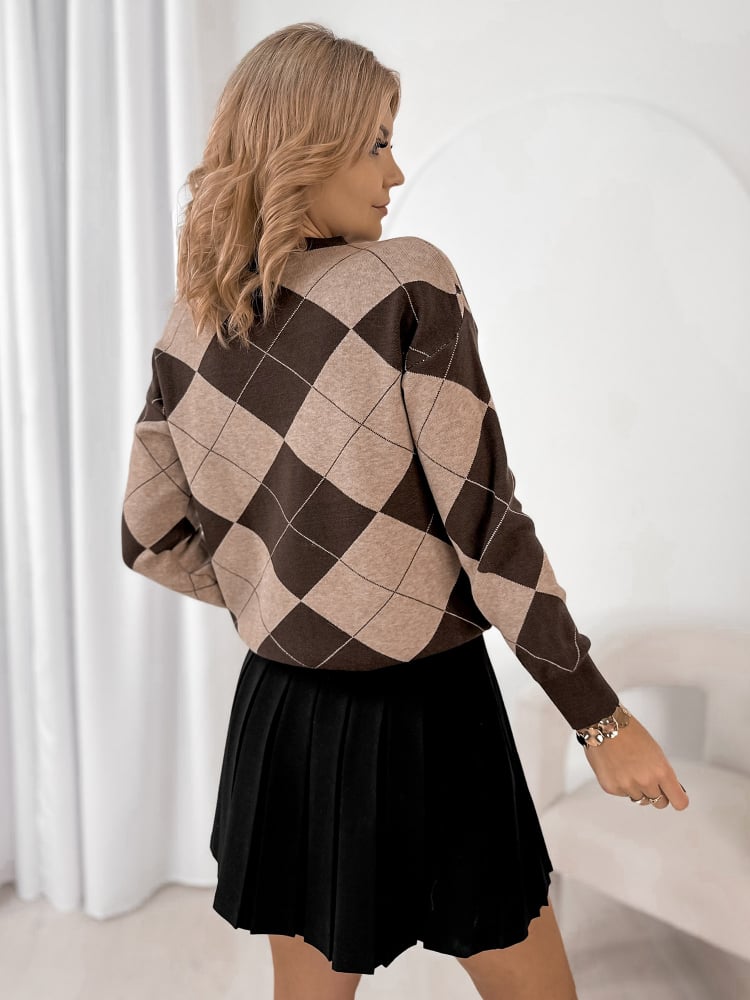 SWETER GRESSONE BRĄZOWY