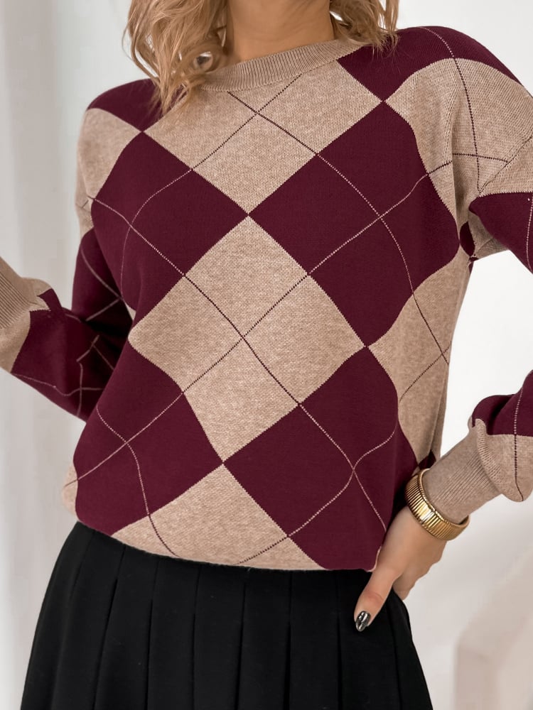 SWETER GRESSONE BORDOWY