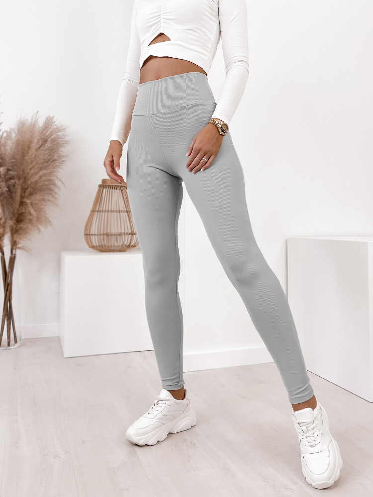 LEGGINSY ODELIA JASNOSZARE