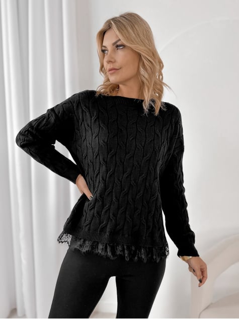 SWETER MORITZ CZARNY