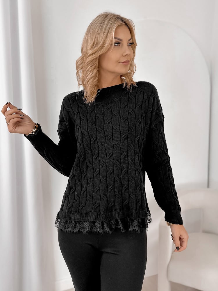 SWETER MORITZ CZARNY