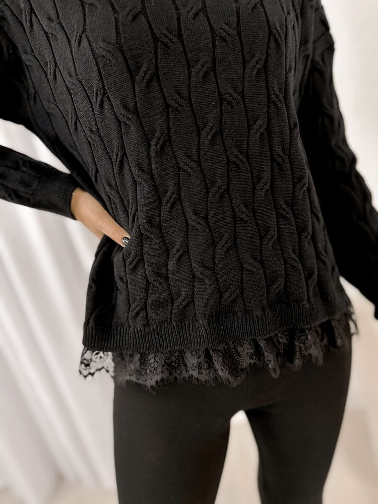 SWETER MORITZ CZARNY