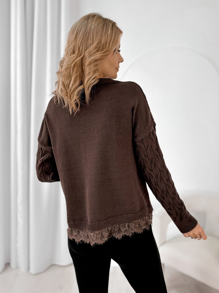 SWETER MORITZ BRĄZOWY