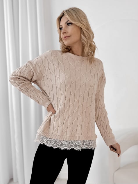 SWETER MORITZ BEŻOWY