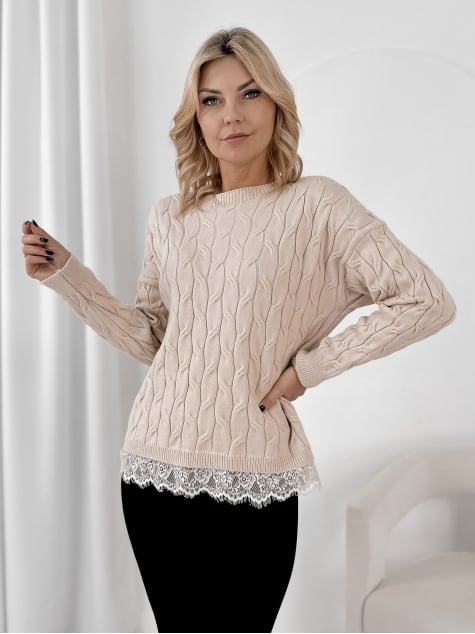 SWETER MORITZ BEŻOWY