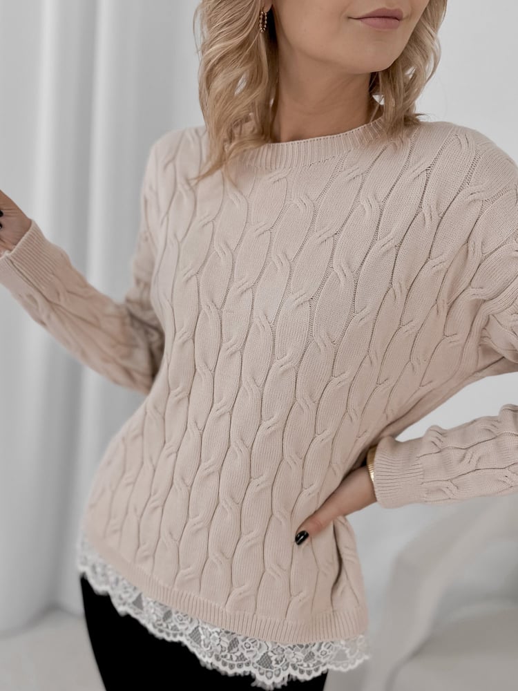 SWETER MORITZ BEŻOWY