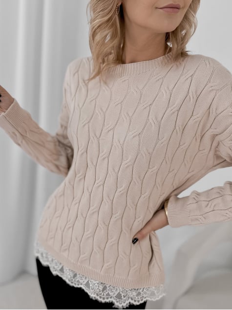 SWETER MORITZ BEŻOWY