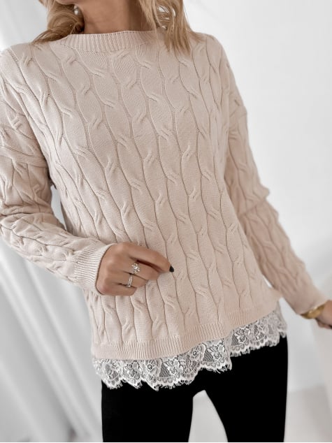 SWETER MORITZ BEŻOWY