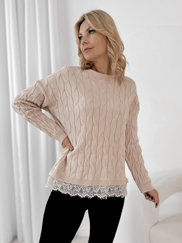 SWETER MORITZ BEŻOWY