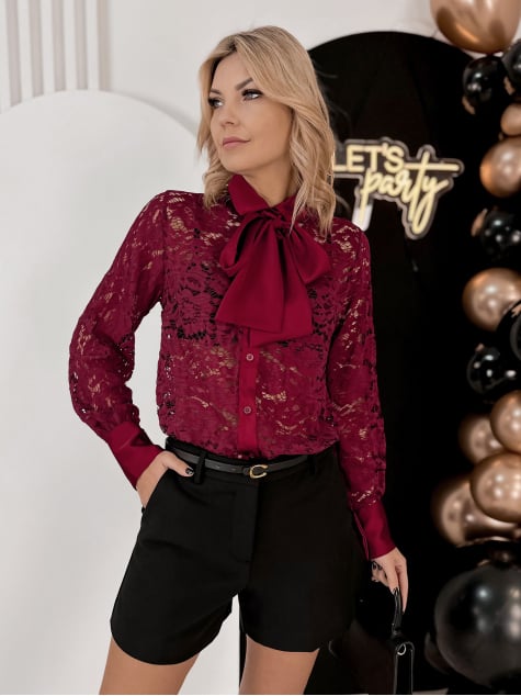 KOSZULA CHAVELIER BORDOWA