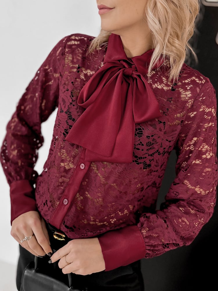 KOSZULA CHAVELIER BORDOWA