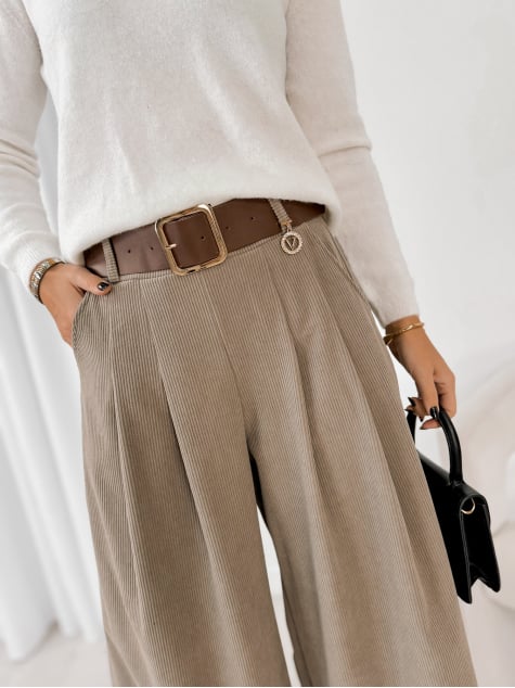 SPODNIE RODNEY CIEMNOBEŻOWE