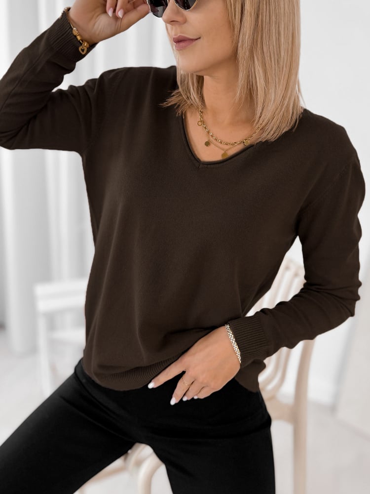 SWETER ARTEMIS CIEMNOBRĄZOWY