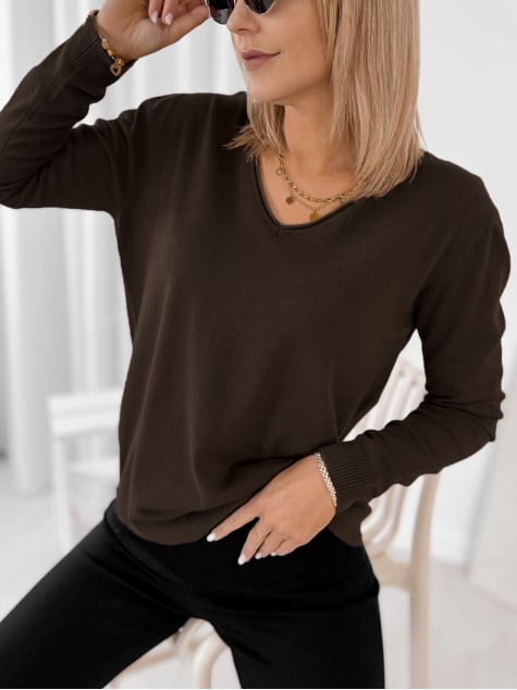 SWETER ARTEMIS CIEMNOBRĄZOWY