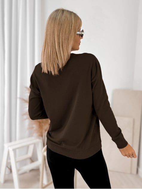 SWETER ARTEMIS CIEMNOBRĄZOWY